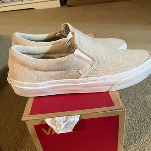 Suede vans cream